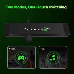 INGA Computer Speakers Detachable Mic Mac <b>Plug</b>-and-Play USB Soundbar for Dynamic <b>Lighting</b> Game/Music Modes Compatible - Product Image 4