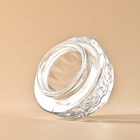 Pot en Verre pour Crème Contour des Yeux Vide de Luxe, Emballage Unique pour Soins de la Peau, Personnalisable 50G à Large Ouverture