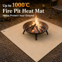 Couverture de protection thermique pour foyer 1000 ° Résistant à la chaleur pour la protection des terrasses et des patios