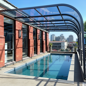 Couverture de <span class=keywords><strong>piscine</strong></span> rétractable personnalisée à <span class=keywords><strong>prix</strong></span> d'usine couverture de <span class=keywords><strong>piscine</strong></span> électrique souterraine sous le pont en polycarbonate à lattes - Product Image 1