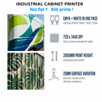 Imprimante murale verticale 3D pour surfaces irrégulières, encre CMYK+W pour meubles, art mural, largeur illimitée