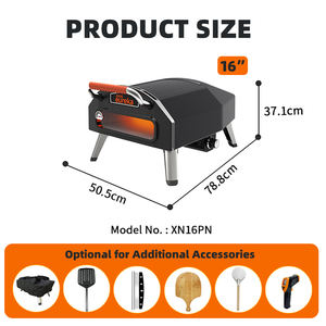 Four à pizza <span class=keywords><strong>vertical</strong></span> mobile multifonctionnel allemand de 16 pouces, capacité de table, vente, feu - Product Image 4