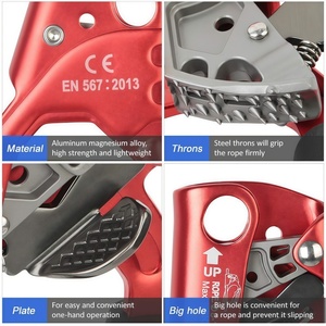 Ascenseur manuel professionnel pour corde industrielle de 8-13 mm, pour l'escalade, l'alpinisme et le travail d'<span class=keywords><strong>arboriste</strong></span> - Product Image 5