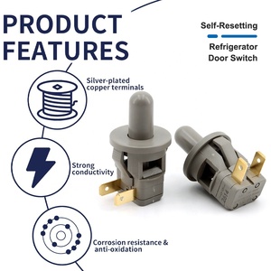Interruptor de Botón de 2 Pines para Refrigerador, Bloqueo de <span class=keywords><strong>Puerta</strong></span>, Original OEM - Product Image 3