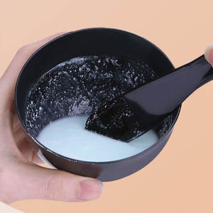 Ensemble de bols et spatule en plastique, 3 en 1, soin du visage, de couleur noire, pour mélanger les masques en argile, pour Salon de beauté, de couleur noire, livraison gratuite - Product Image 3