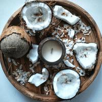 Bougie parfumée en bois de coquille de noix de coco, cire de soja naturelle biologique faite à la main, marque privée personnalisée