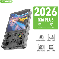 R36 Plus authentique |   R36S+ Arkos 2.0 Console de jeu rétro portable à main Écran IPS de 4 pouces 64G 128G Wi-Fi
