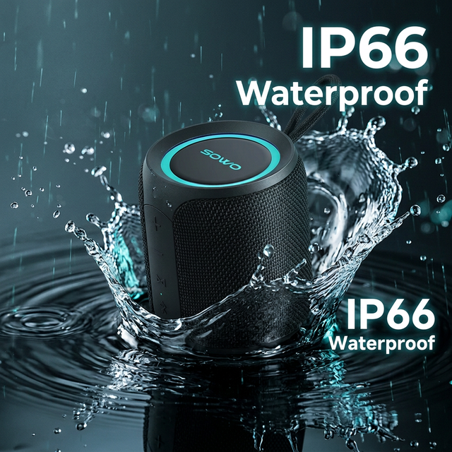 Wireless Speaker Q08 16W Portable Outdoor Loudspeaker IP66 Waterproof Stereo Sound USB Port Type-C Fast Charging Audio