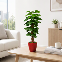 Plante artificielle Guanyin en pot, verdure décorative d'intérieur pour salon et entrée, ornement d'arbre artificiel pour hôtel et club