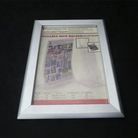 Stand Display Poster A4 Portabel dengan Bingkai Jepit Bahan Plastik Tahan Air Papan Tanda Iklan Luar Ruangan Tahan Air