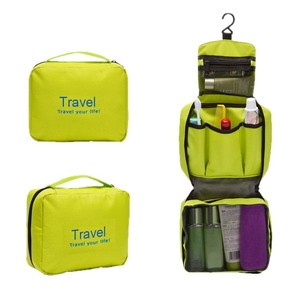 Bolsa de Aseo de Viaje con Compartimentos Húmedos y Secos, Gran Capacidad, Almacenamiento de Cosméticos Portátil, Impermeable y Plegable para Viajes - Product Image 5
