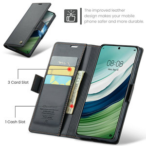 CaseMe étui portefeuille en cuir à blocage RFID pour Huawei Mate 60 avec chargement sans fil étui magnétique à rabat pour Huawei Mate 60 Cover - Product Image 5