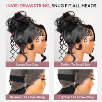 Perruques Yaki 360 Lace Front en Cheveux Humains avec Cordon Invisible Pré-Blanchi, Dentelle Pré-Coupée et Pré-Épilée pour Femmes Noires