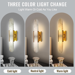Alabaster <strong>Wall</strong> Sconce Natural Marble <strong>Wall</strong> <strong>Light</strong>, <strong>Gold</strong> Modern Alabaster Sconces <strong>Wall</strong> Mount for Dining Room, Living Room - Product Image 6