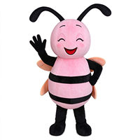 Costume d'animal personnalisé pour adultes avec une petite mascotte abeille gonflable, idéal pour le Nouvel An et Noël