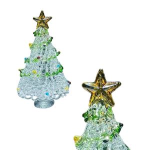 Adornos Navideños de Cristal Miniatura al por Mayor 2024, Decoración de Escritorio para Regalo, Árbol de Navidad para Fiestas - Product Image 3