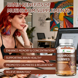 Gomitas de hongos Winstown Daynee, suministro OEM, apoyo inmunológico para adultos, pectina vegetariana, energía vegana, suplemento nutricional en gomitas - Product Image 3