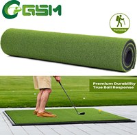 Tapis d'entraînement de golf professionnel pour putting green, gazon synthétique 15 mm résistant à l'usure, coussin en mousse NBR, GSM