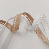Ruban élastique en dentelle picot pour vêtements, sous-vêtements, bande élastique en dentelle brillante extensible