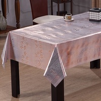 Nappe de table personnalisable certifiée RNPT de luxe, tissée métallique, résistante à la chaleur, anti-huile, imperméable, à motif floral, avec support en PVC