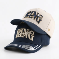 Gorras de Béisbol Personalizadas al por Mayor, de 5 Paneles, Dos Tonos, con Cierre a Presión, Bordado 3D, para Hombre