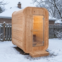 Sauna Kubus Uap Kering Listrik Spruce Outdoor Langsung dari Pabrik untuk 2 Orang, Penggunaan di Rumah, Spa Relaksasi, Ruang Sauna