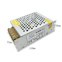 Alimentation électrique à découpage à sortie unique 12V 5A 60W AC 100-240V, vente chaude