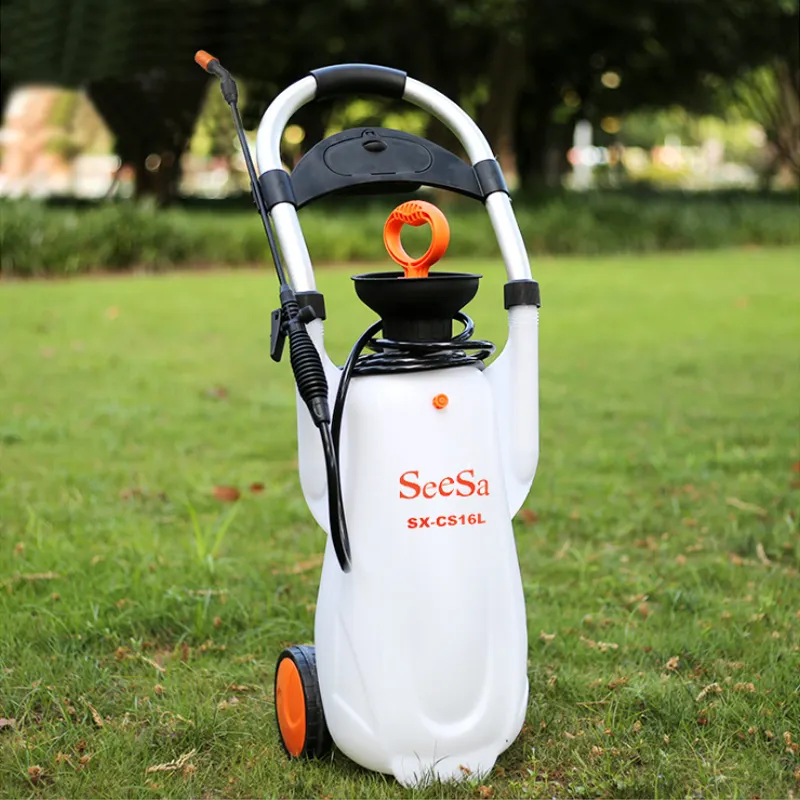 SeeSa 도매 16L 휴대용 트롤리 손 공기 압력 펌프 정원 식물 분무기
