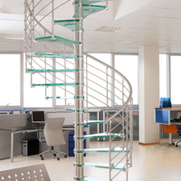 Escalier en colimaçon compact et compact, sur mesure, en acier au carbone, pour grenier, loft ou petite maison