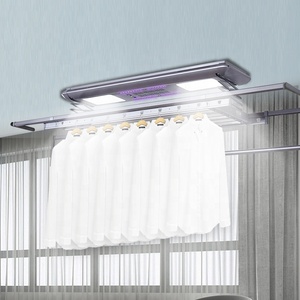 Giá Thấp Nhà Máy Bán Tự Động Máy Sấy Điện Giá Trong Nhà/Ngoài Trời Có Thể Gập Lại Khô Móc Áo Nhôm Tường Quần Áo Giá Ban Công - Product Image 4