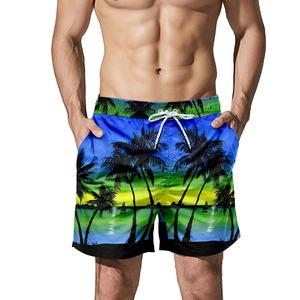 2025 estivo costume <span class=keywords><strong>da</strong></span> bagno <span class=keywords><strong>da</strong></span> uomo ad asciugatura rapida alla moda pantaloni corti <span class=keywords><strong>da</strong></span> spiaggia stile tropicale <span class=keywords><strong>mare</strong></span> e albero di cocco con ST-FLD05 tascabile - Product Image 1