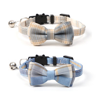 Nœud papillon monochrome en laine style JK japonais pour animaux de compagnie – Collier mignon pour chien, accessoire réglable pour chat, toutes saisons