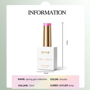 JTING Nouvelle Collection de Vernis Gel Printaniers 24 Couleurs – Tendance des Ongles du Nouvel An – Marque Unique OEM/ODM - Product Image 2