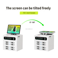 Station de partage de batteries externes publique à 8 emplacements avec POS et écran tactile numérique LCD