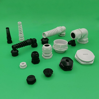 Presse-étoupe en nylon plastique étanche OUORO IP68 ROHS à 90 degrés PG7W (3-6,5 mm)