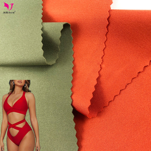 Tissu tricoté Jdttex OEM 74% polyamide 26% élasthanne Spandex Tissu extensible respirant interlock pour maillots de bain et <span class=keywords><strong>justaucorps</strong></span> - Product Image 1