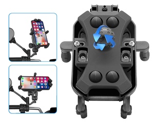 バイク用品 防振ヘルメットホルダー＆バックミラー携帯電話マウント - Product Image 5