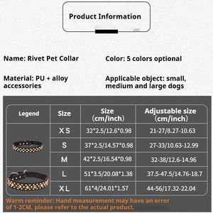 Collier de chien en cuir PU de luxe personnalisé ensemble de rivets anti-morsure dominateurs avec accessoires de cou en diamant collier de chien réglable - Product Image 3