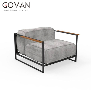 <span class=keywords><strong>Fauteuil</strong></span> de salon en aluminium avec accoudoir en teck, mobilier moderne, <span class=keywords><strong>design</strong></span> simple, pour loisirs, hôtel, villa et <span class=keywords><strong>jardin</strong></span>, - Product Image 6