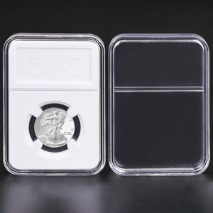 SUNSHING Plastique Pièce de Monnaie Dalle Présentoir Pièce de Monnaie Dalle Capsules Protecteur Mallette de Rangement pour NGC PCGS Grade Coin Auto Fermeture Style - Product Image 1