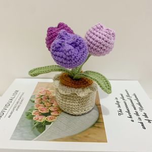 Plante en pot <span class=keywords><strong>de</strong></span> lys du val <span class=keywords><strong>de</strong></span> la <span class=keywords><strong>vallée</strong></span> au crochet, fleurs artificielles en laine faites à la main, dégradé floral, décoration pour mariage, cadeaux <span class=keywords><strong>de</strong></span> fête des mères - Product Image 4