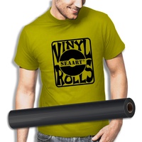 Vinyle thermocollant PVC à lettrage noir pour tissu