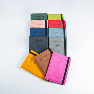 Étui de protection en cuir rose personnalisé pour <span class=keywords><strong>passeport</strong></span> familial avec protection RFID pour <span class=keywords><strong>voyage</strong></span> au Royaume-Uni - Product Image 1