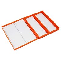 Orange White 25-place Laboratory Microscope Slide Box Plastic Slide Storage Box