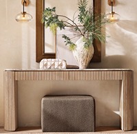 Table console en bois de style moderne pour salon américain