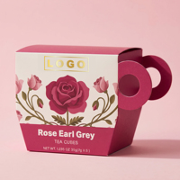 Boîte en forme de tasse de 5 bombes à thé individuelles, en granulés de thé pressés aromatisés, sans sachet, pour boisson, qualité usine