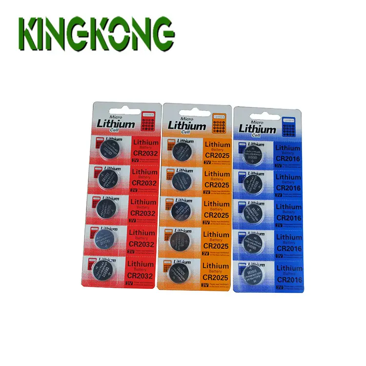 Sıcak satış Kingkong marka ucuz CR2032 3V 5V izle 2032 LiMno2 düğme hücre lityum pil