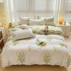 New chải polyester sợi len đầy chất lượng <span class=keywords><strong>Comforter</strong></span> <span class=keywords><strong>Set</strong></span> cho sinh viên ký túc xá bộ đồ giường - Product Image 6