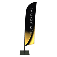 Bannière publicitaire extérieure Triton Blade Flag avec mât et base, kit complet