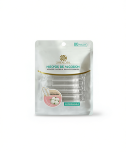 Grenobil Cotton Swabs 80 Pieces Biodegradable Personal Care - Product Image 1